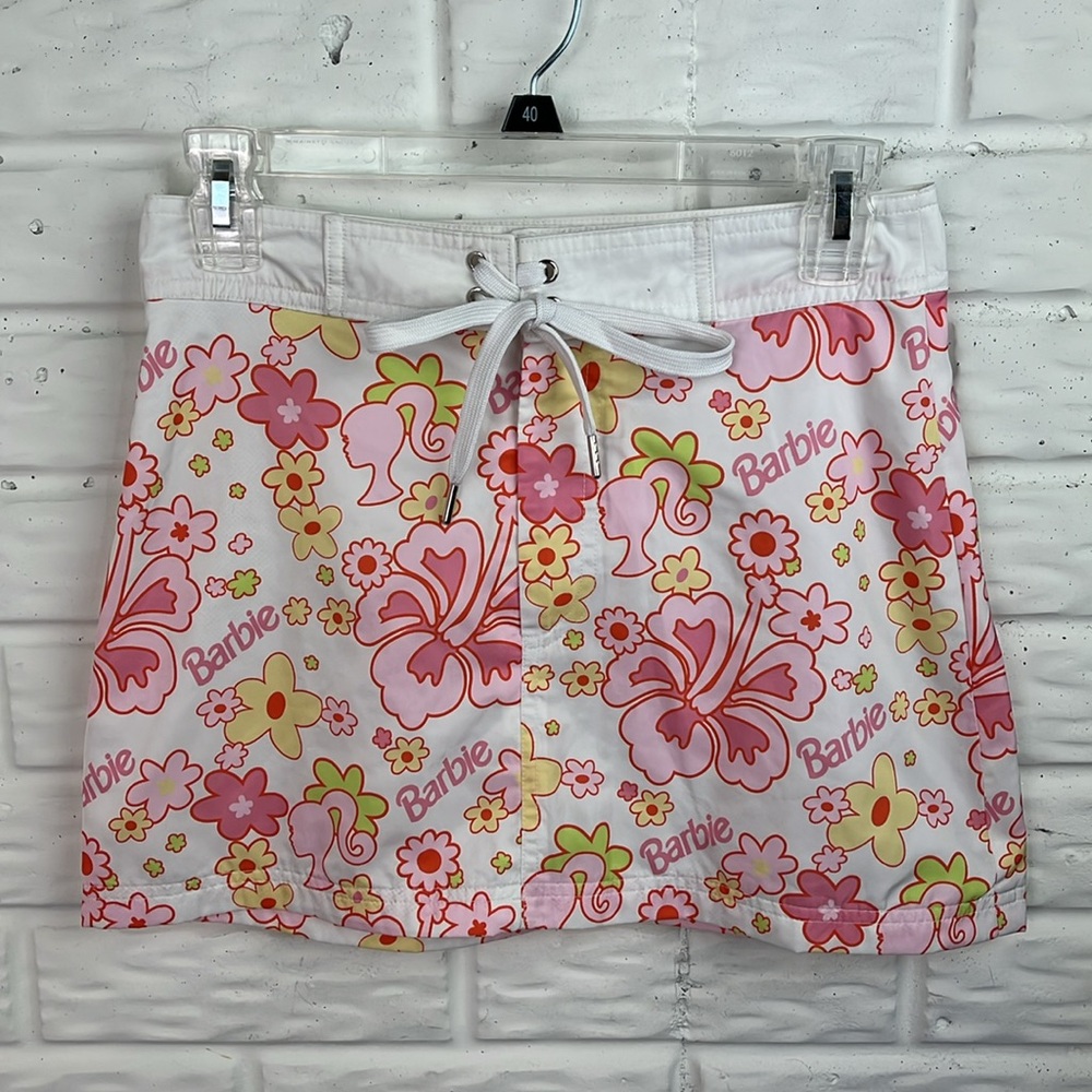 FOREVER 21 BARBIE HIBISCUS SWIM BEACH SKIRT MESH LINED Size XS - Picture 2 of 12